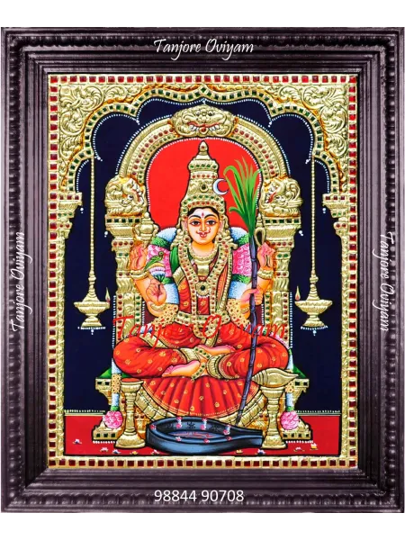 Divine Kamatchi Amman Tanjore Painting 